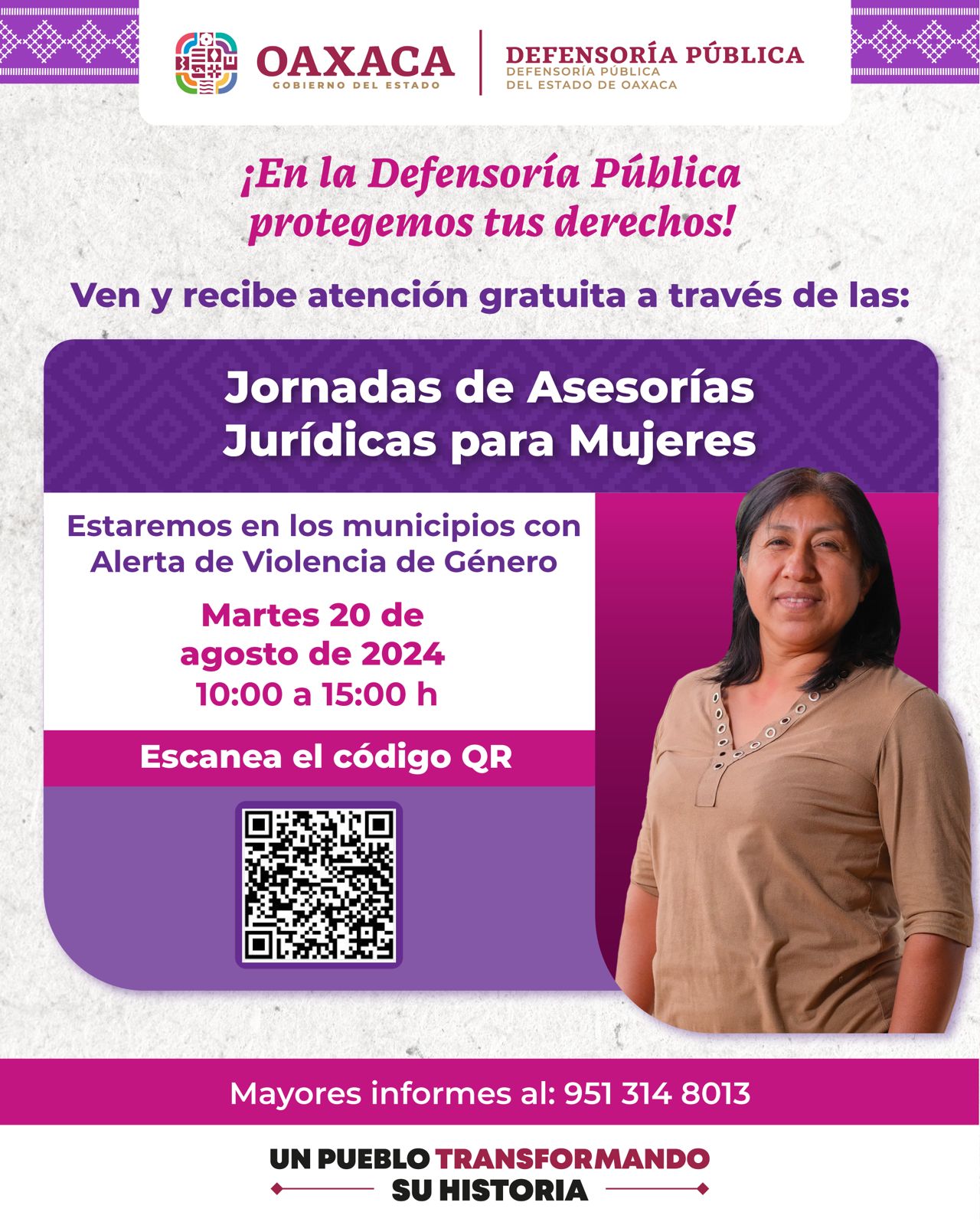 Brindará Defensoría Pública asesoría jurídica a mujeres de municipios con alerta de género