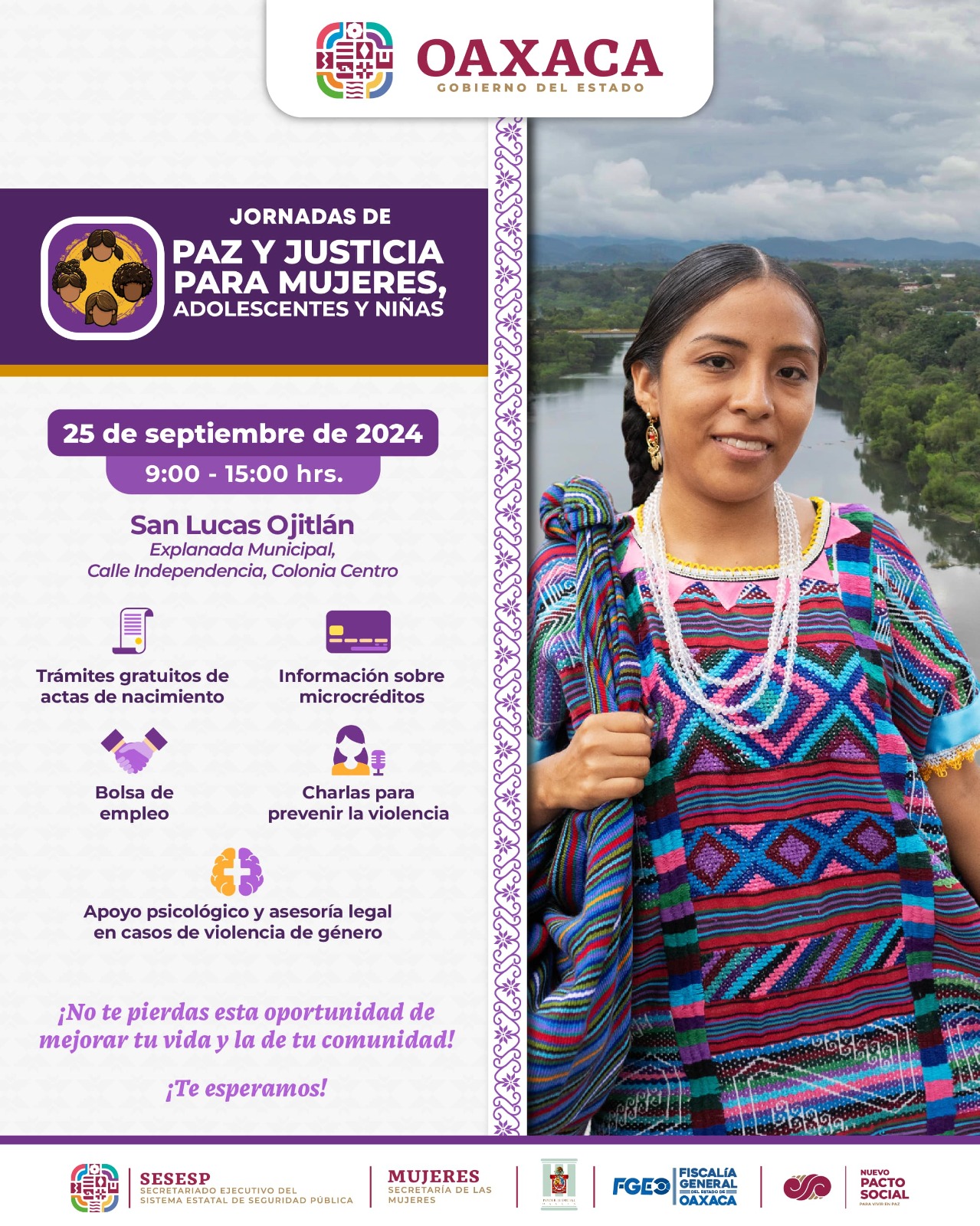 Realizará SESESP Jornadas de Paz y Justicia en la Cuenca del Papaloapan