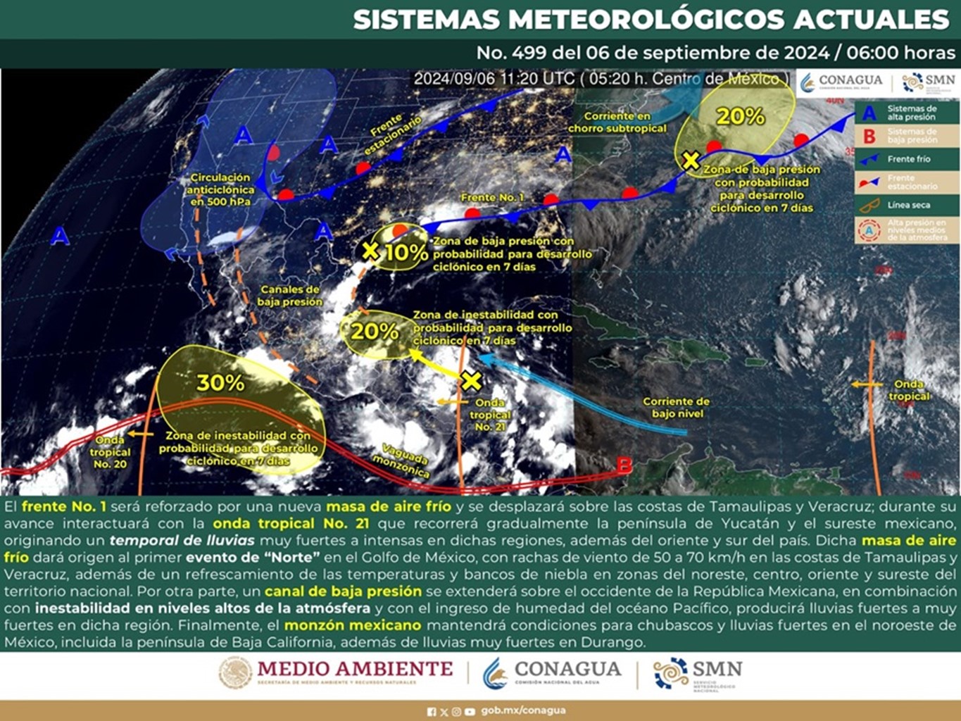 Este viernes continúa alta probabilidad de lluvias y tormentas para Oaxaca
