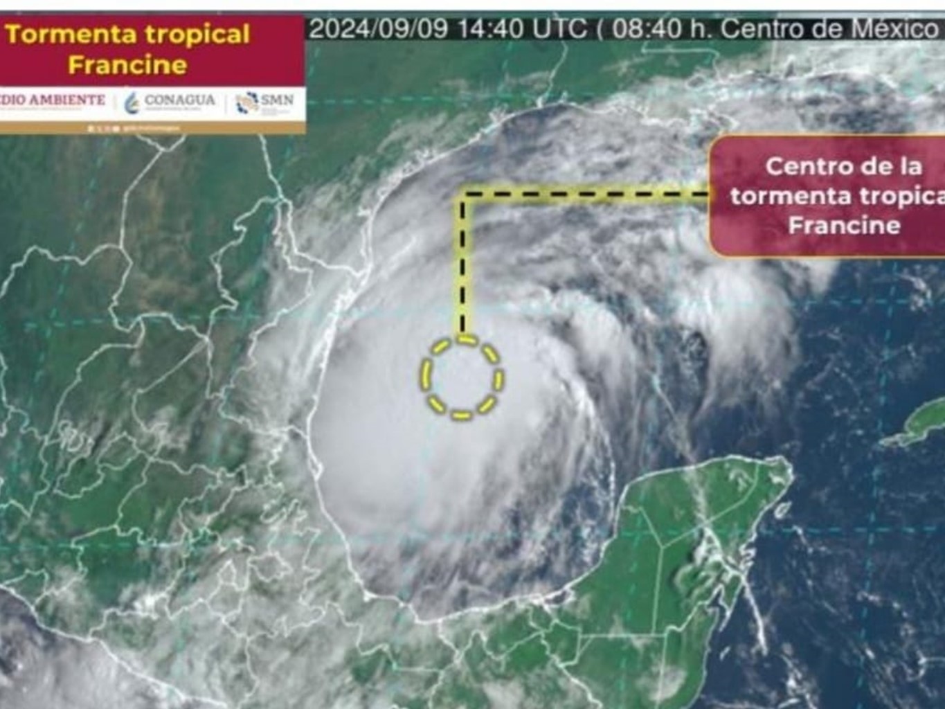 Tormenta tropical “Francine” mantendrá condiciones lluviosas para Oaxaca