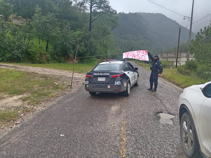 Cerrada la circulación de la vía 2850 Ruta 125 a la altura de Benito Juárez, Tlaxiaco