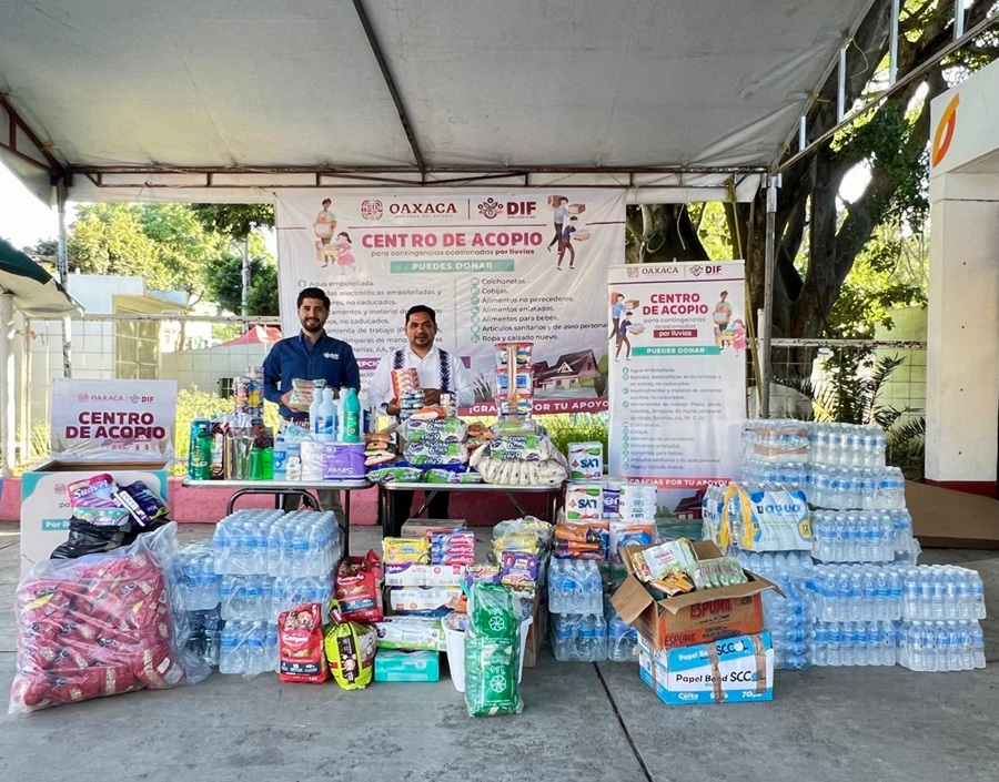 Reitera DIF Oaxaca a sumarse con donativos en especie para familias afectadas por lluvias