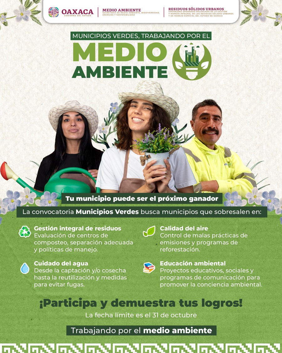 Emite Gobierno del Estado convocatoria para municipios con mejores prácticas ambientales