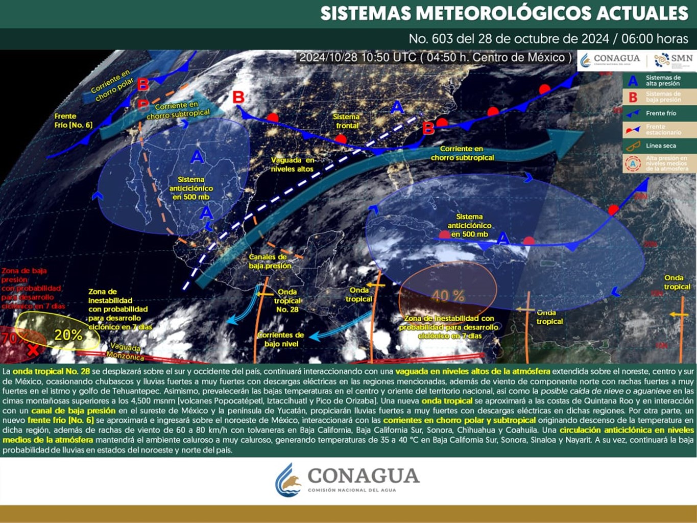 Este lunes se mantendrán las lluvias con chubascos en algunas regiones de Oaxaca