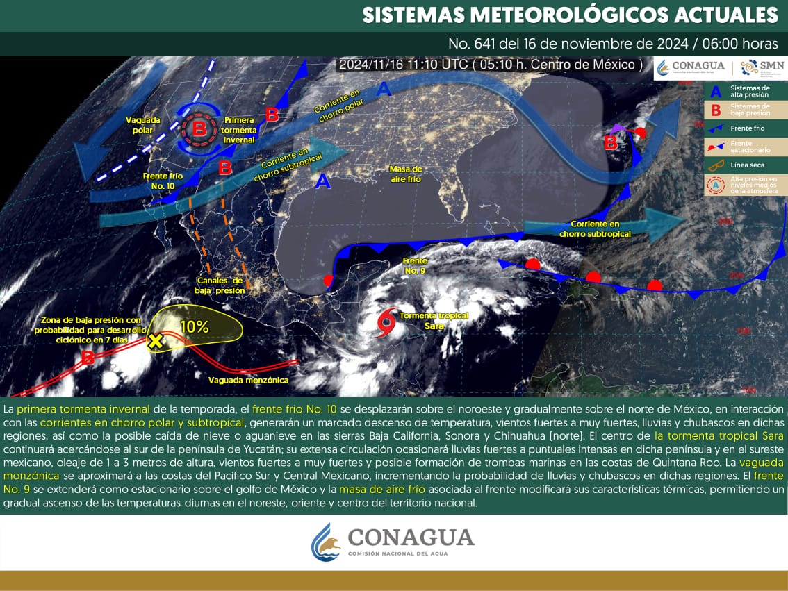 Este sábado se prevén ligeros descensos en las temperaturas por frente frío número 9 