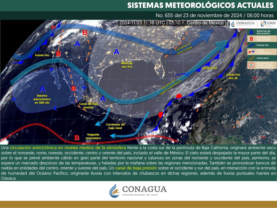 Se prevé cielo despejado y descenso de temperaturas para este sábado en Oaxaca 