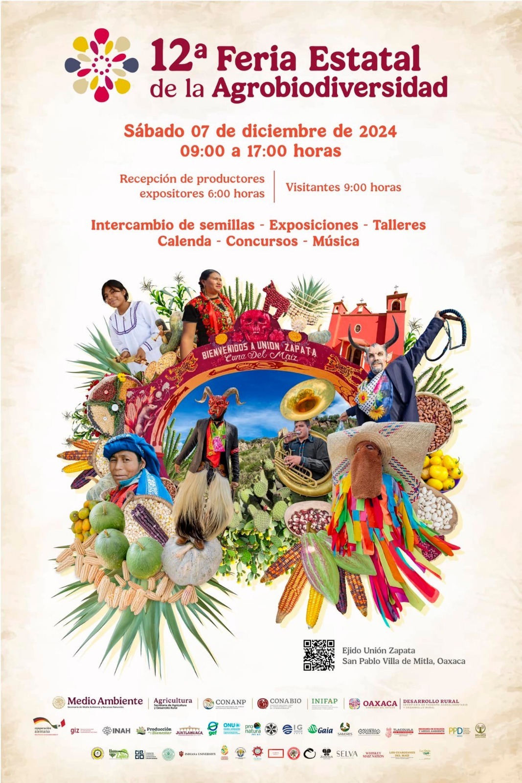 Todo listo para la edición 12 de la Feria Estatal de la Agrobiodiversidad 2024