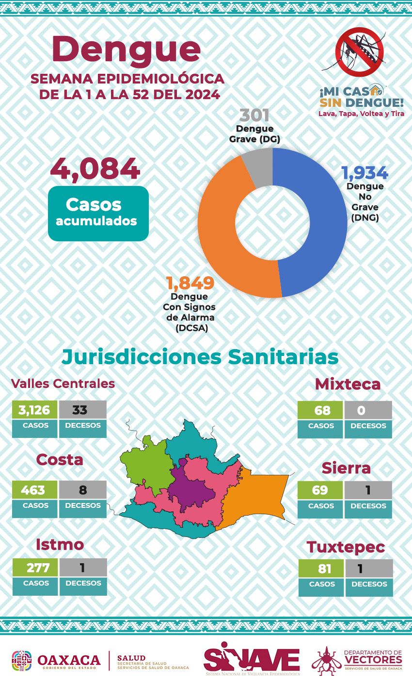 Cierra 2024 con más de un millón 700 mil acciones contra el dengue: SSO