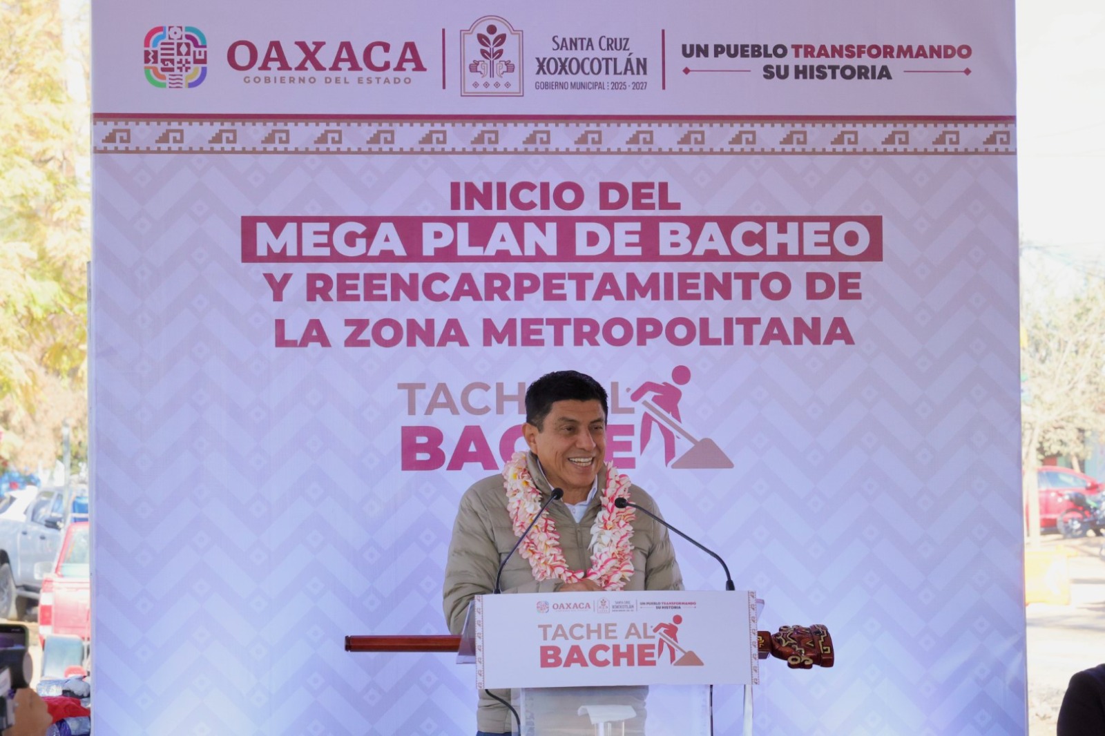 Inicia Salomón Jara Mega Plan de Bacheo y Reencarpetamiento en la Zona Metropolitana de Oaxaca