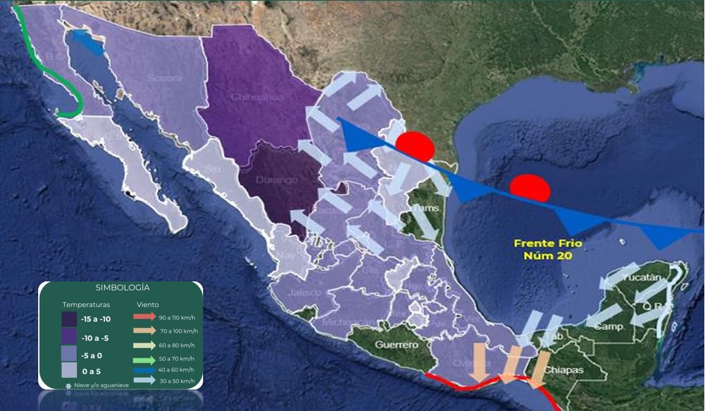 Exhortan a municipios a tomar medidas preventivas por bajas temperaturas en las próximas horas