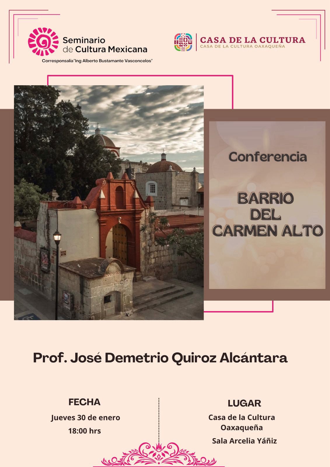 Historia y arte, actividades imperdibles en la Casa de la Cultura Oaxaqueña