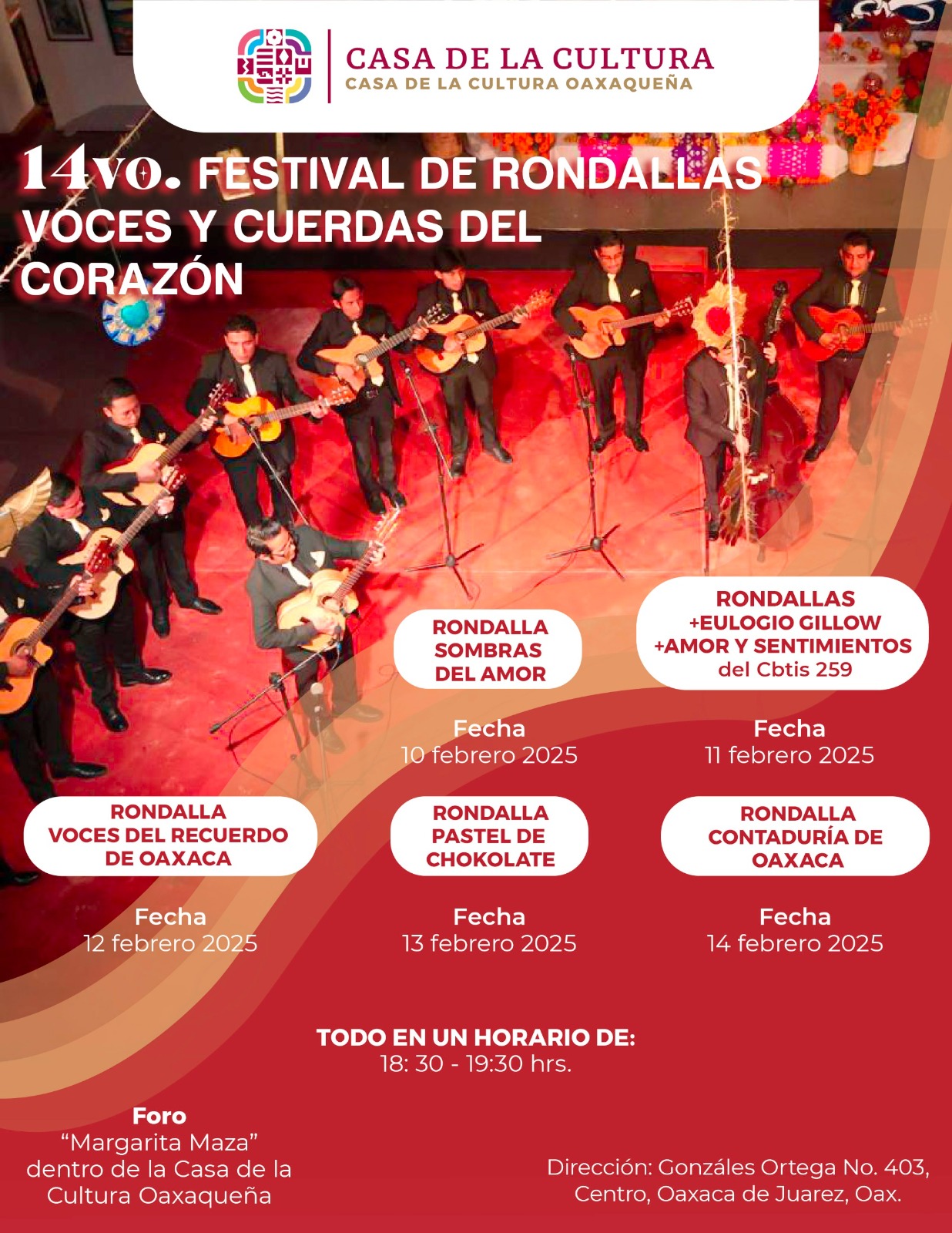 Invita CCO al 14 Festival de rondallas «Voces y cuerdas del corazón»