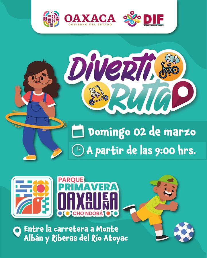 Se acerca la trigésima tercera edición de la Diverti Ruta en el Parque Primavera Oaxaqueña