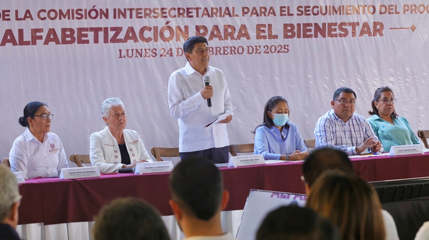 Instala Gobierno de Oaxaca Comisión Intersecretarial para el Seguimiento del programa Alfabetización para el Bienestar