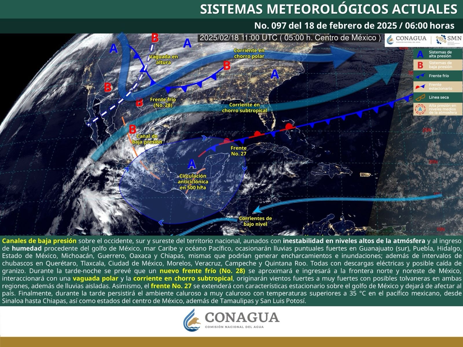Se esperan lluvias con tormentas aisladas sin descartar granizo en Oaxaca