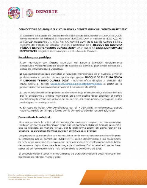 Impulsa Indeporte práctica deportiva y cultura física en municipios de Oaxaca
