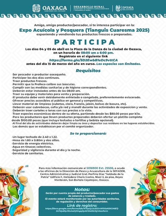 Invita Sefader a participar en el Tianguis Cuaresma 2025