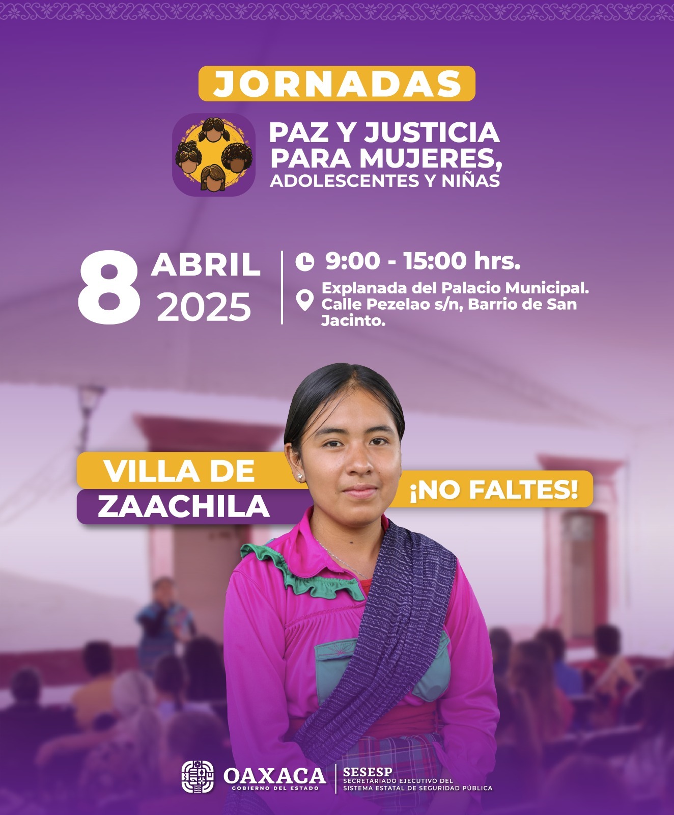 Anuncia SESESP Jornada de Paz y Justicia para Mujeres en Villa de Zaachila