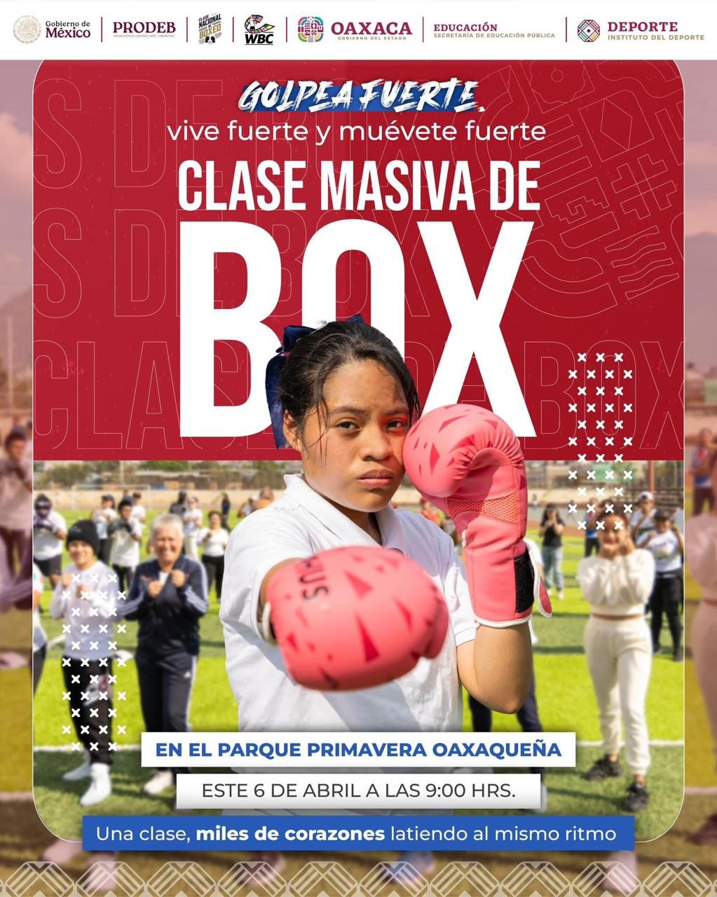 Invita Carlos “El Príncipe” Cuadras a la clase “Boxeando por la Paz” en Parque Primavera