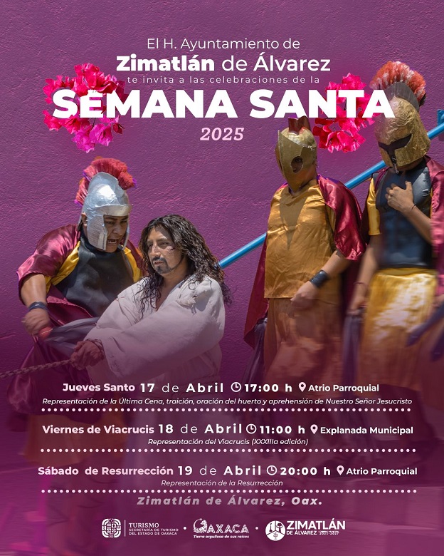 Invita Sectur Oaxaca a vivir las tradiciones de Semana Santa en Zimatlán de Álvarez