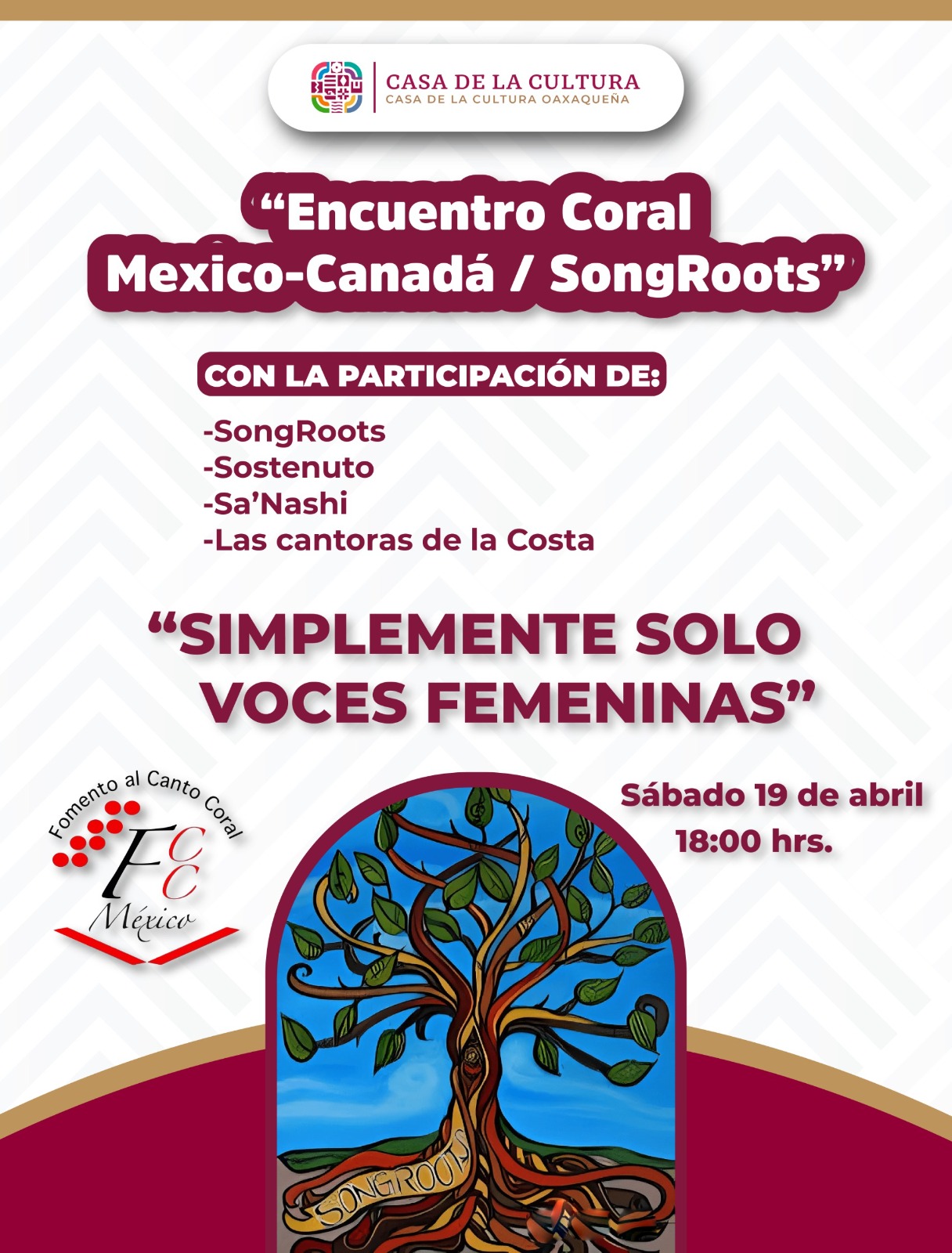 Invita CCO al Concierto de Gala de Clausura “Simplemente Voces Femeninas”