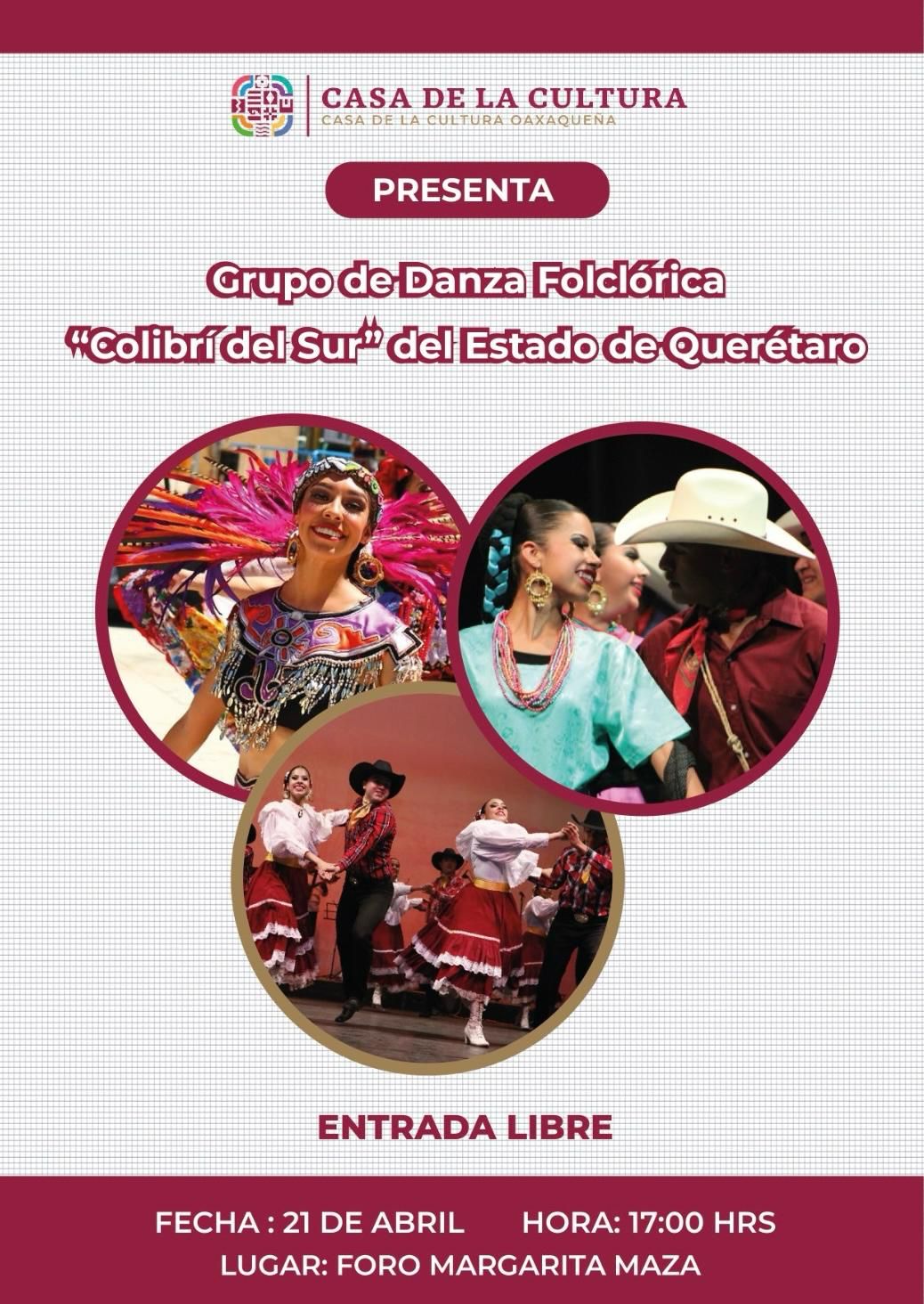Invita Casa de la Cultura Oaxaqueña a disfrutar de las artes escénicas