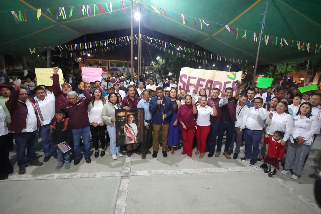 Cumple Salomón Jara compromisos y anuncia más de 13 mdp para Villa Tejupam de la Unión