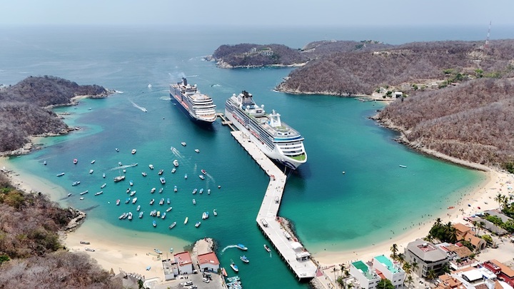 Afianza Bahías de Huatulco preferencia en sector de turismo de cruceros