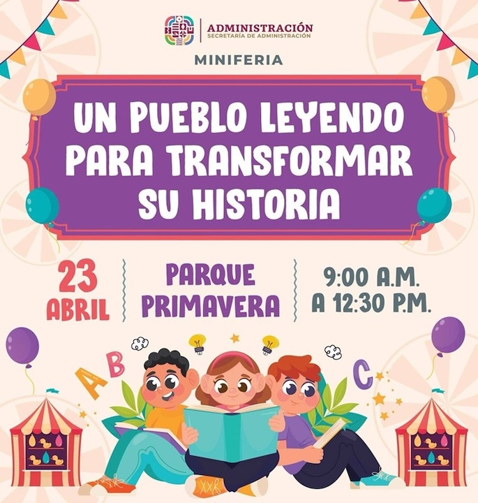 Invitan a celebrar el Día Internacional del Libro en el Parque Primavera