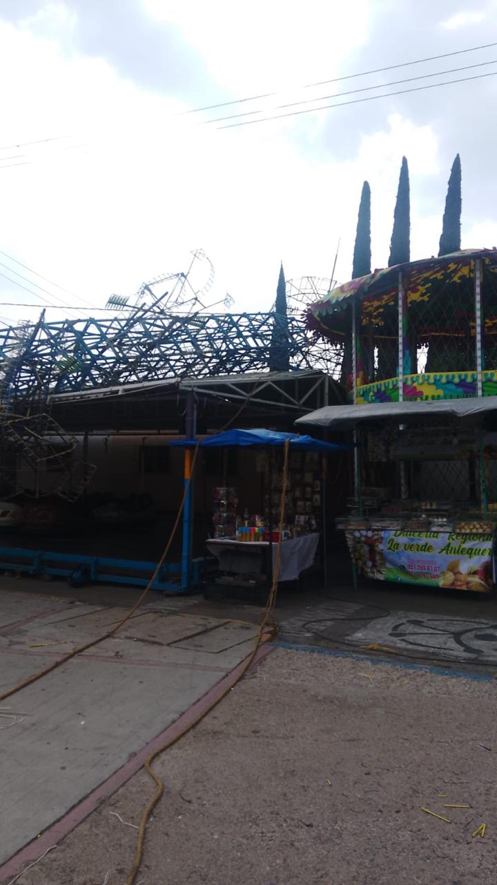Reporta Protección Civil caída de castillo pirotécnico en San Felipe del Agua