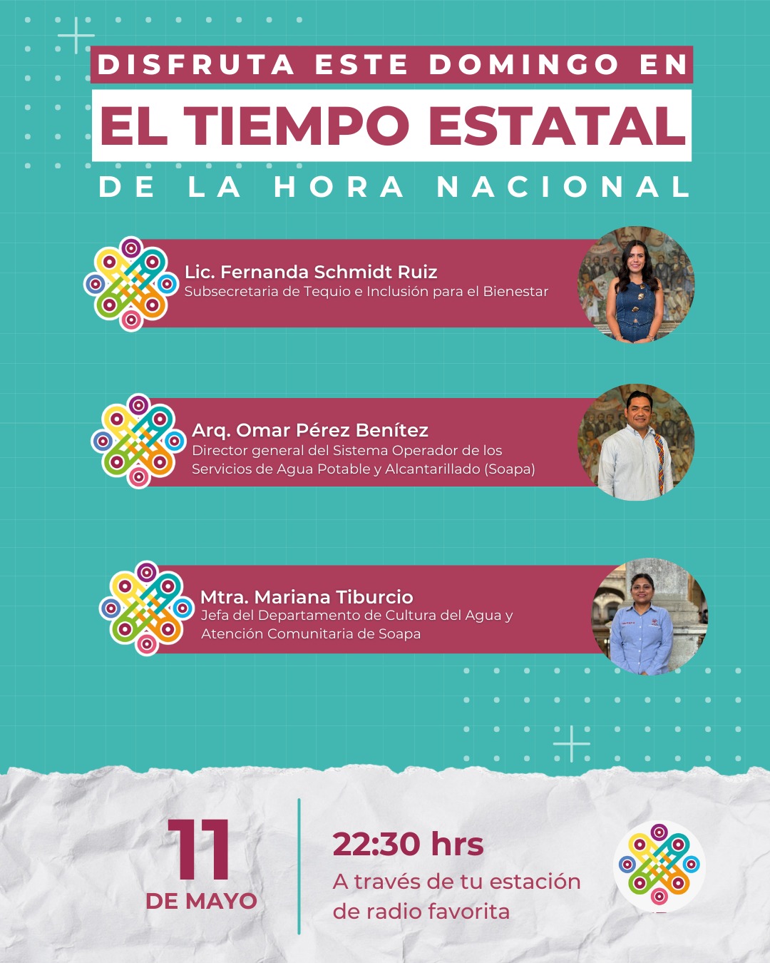 Abordará El Tiempo Estatal de la Hora Nacional campaña “Agua para Todas y Todos 2025”
