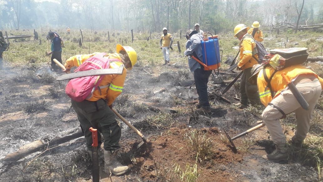 Brinda Coesfo apoyo técnico para quema controlada en Santa María Chimalapa