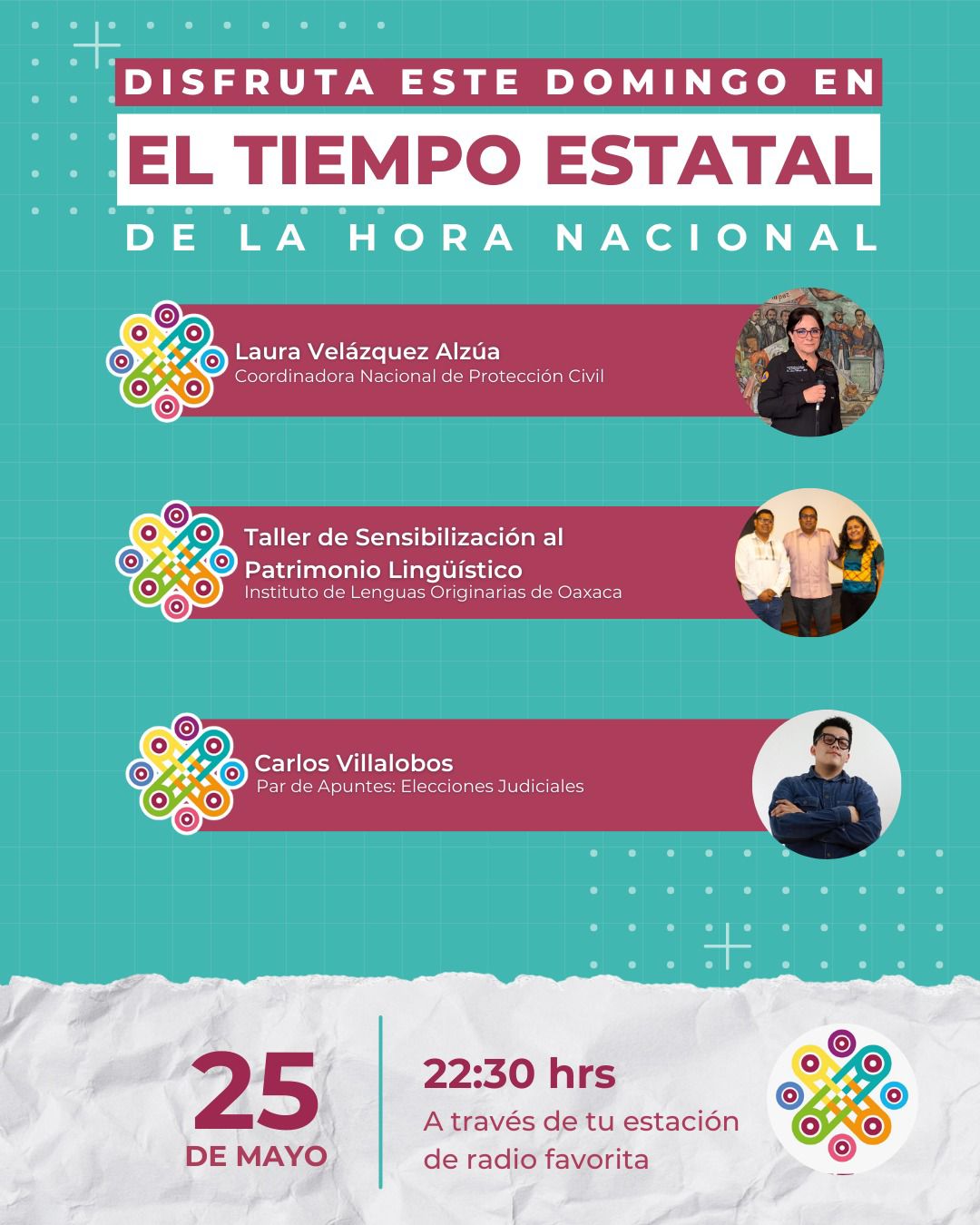 Abordará El Tiempo Estatal de la Hora Nacional temas en materia de gestión de riesgos y protección civil