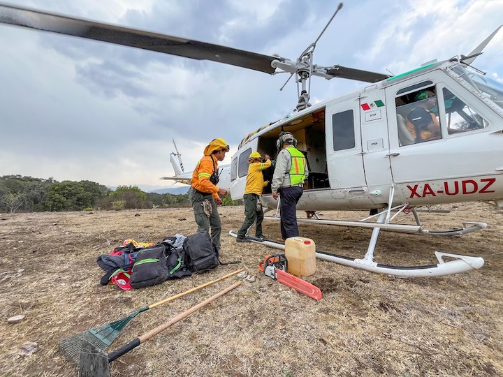Reporta Coesfo 70% de control en incendio forestal de Tepelmeme Villa de Morelos