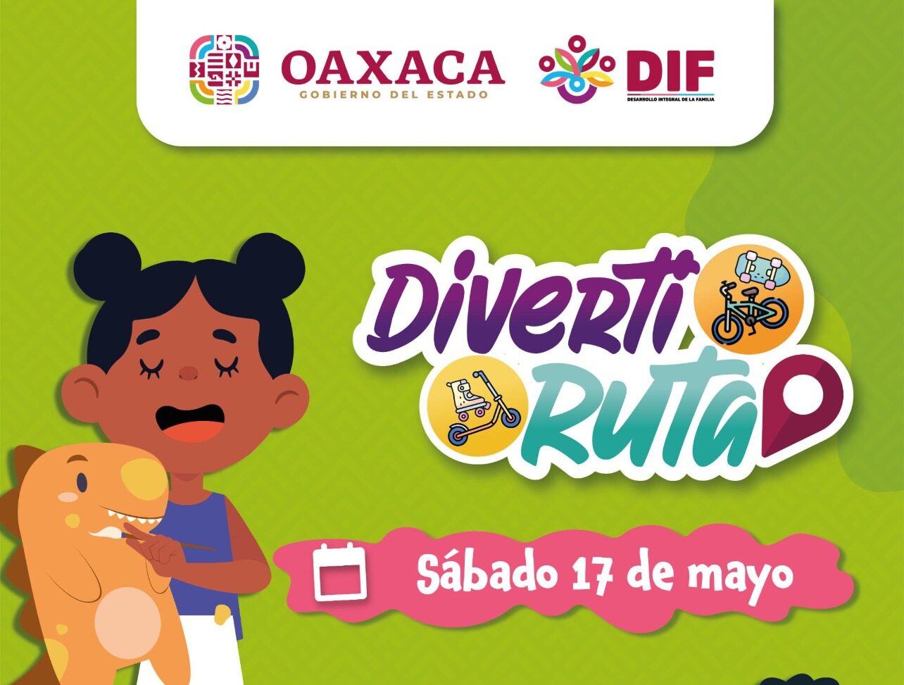 Invita DIF Oaxaca a la edición 36 de la Diverti Ruta en el Parque Primavera