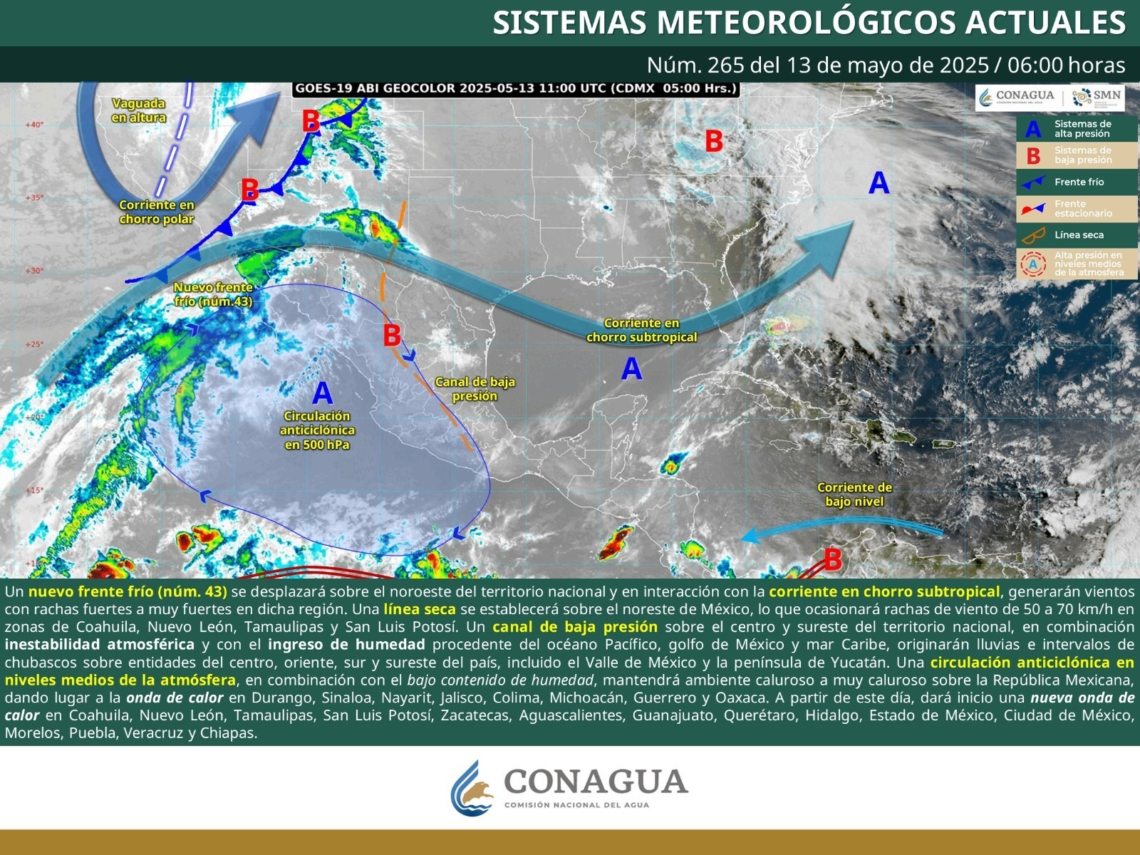 Se esperan altas temperaturas en gran parte del estado este martes