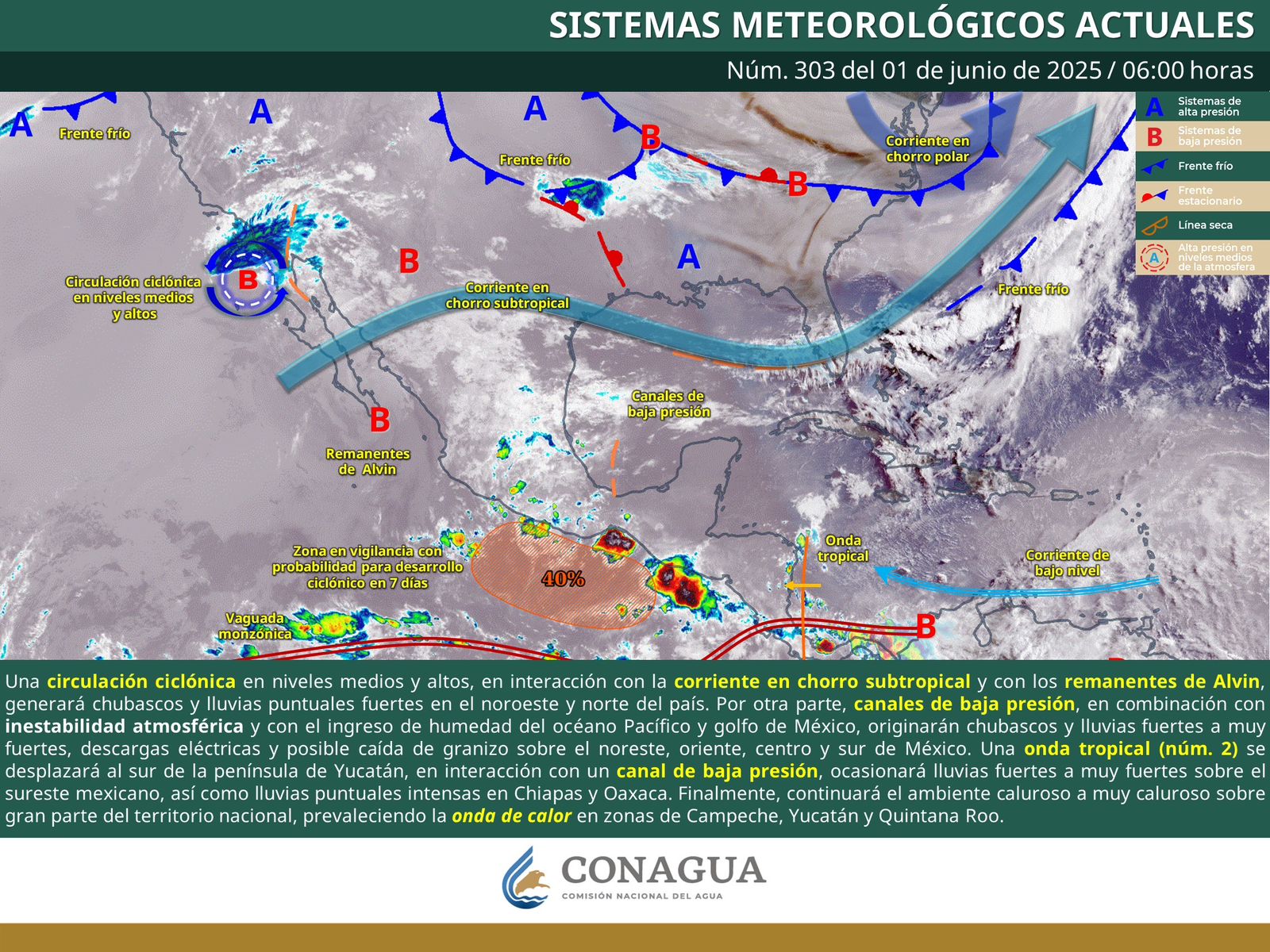 Continuará inestabilidad con lluvias y nubosidad en gran parte del estado