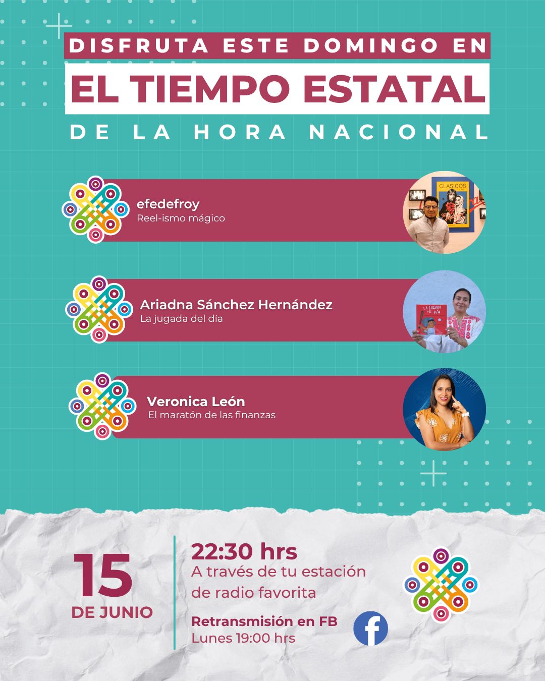 Compartirán la exposición “Reel-ismo Mágico” de Efedefroy en la próxima emisión de El Tiempo Estatal de la Hora Nacional