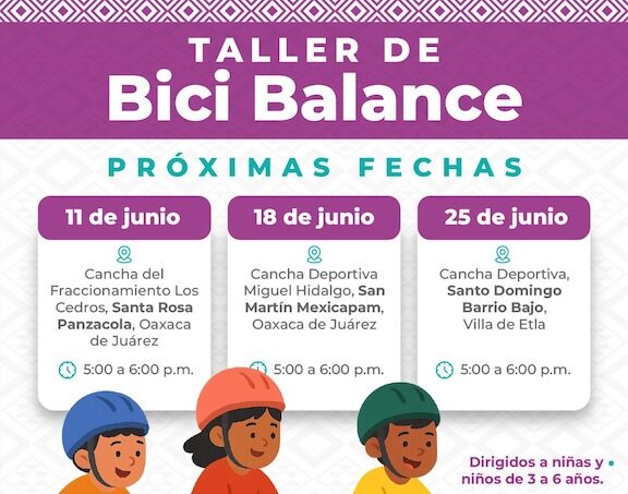 Impulsa Semovi actividades del taller Bici Balance dirigidas a niñas y niños