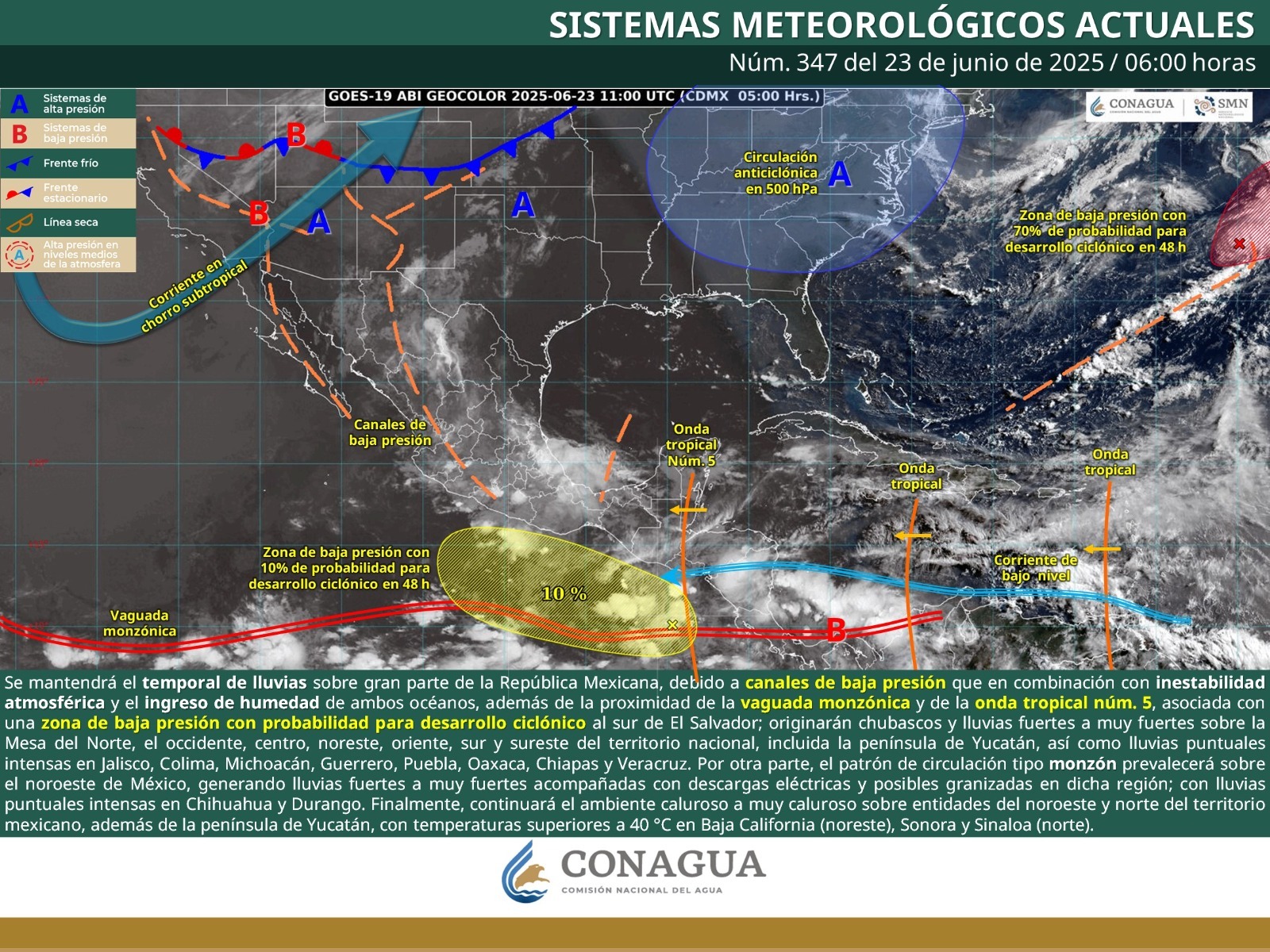Se mantienen lluvias sobre gran parte de Oaxaca para este lunes