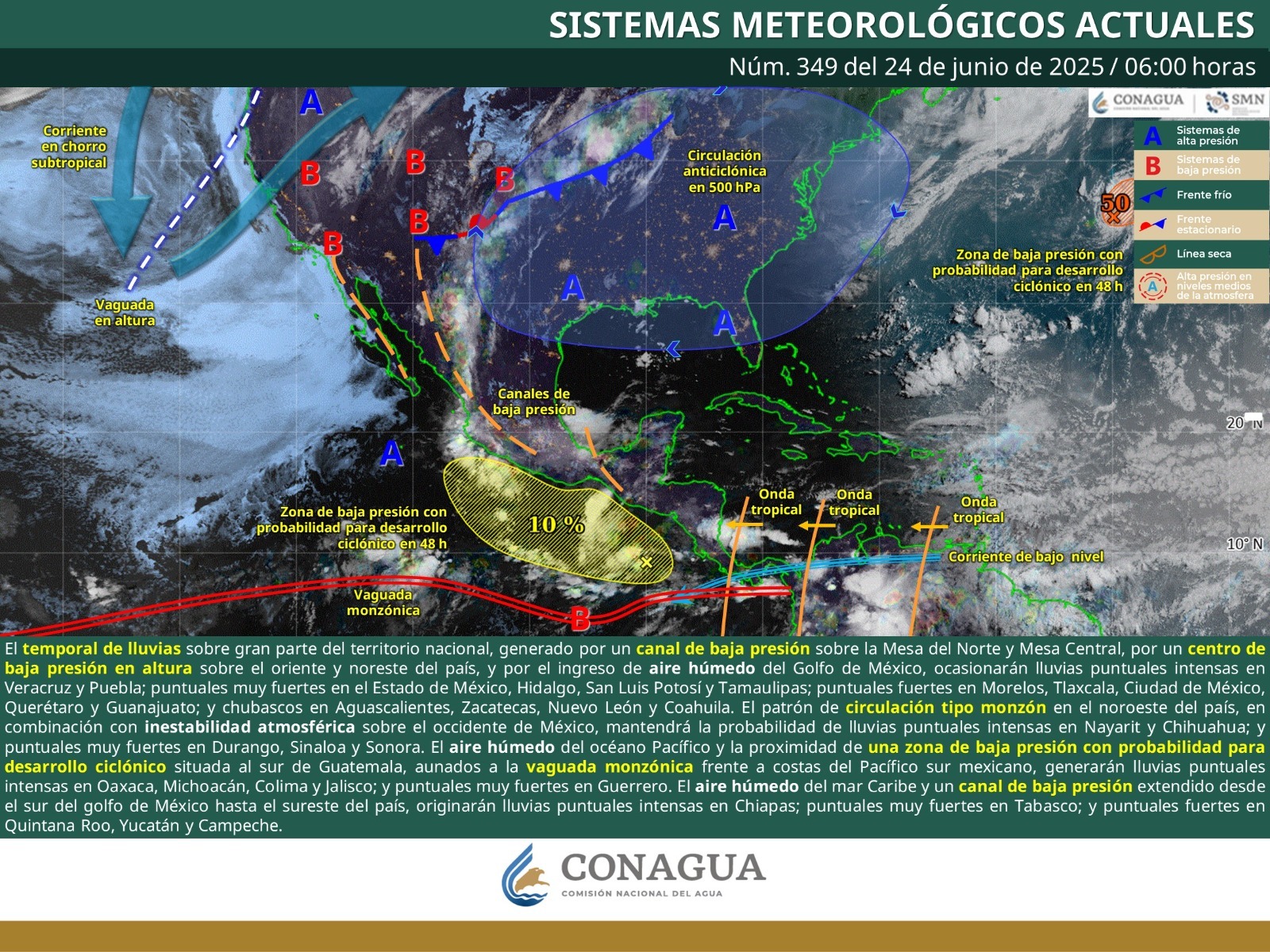 Persistirán las lluvias en gran parte de Oaxaca este martes