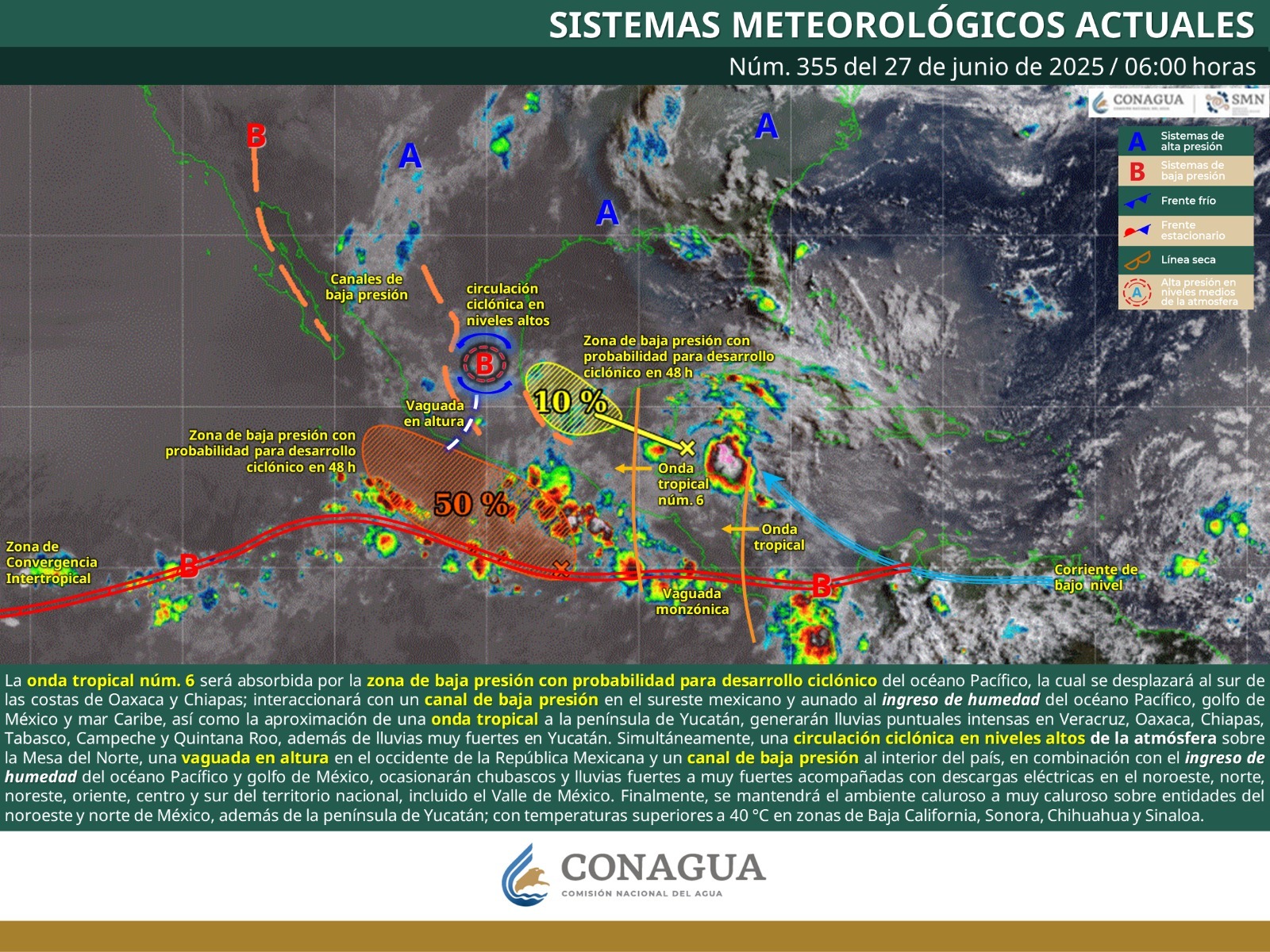 Continuarán las lluvias en Oaxaca para este viernes
