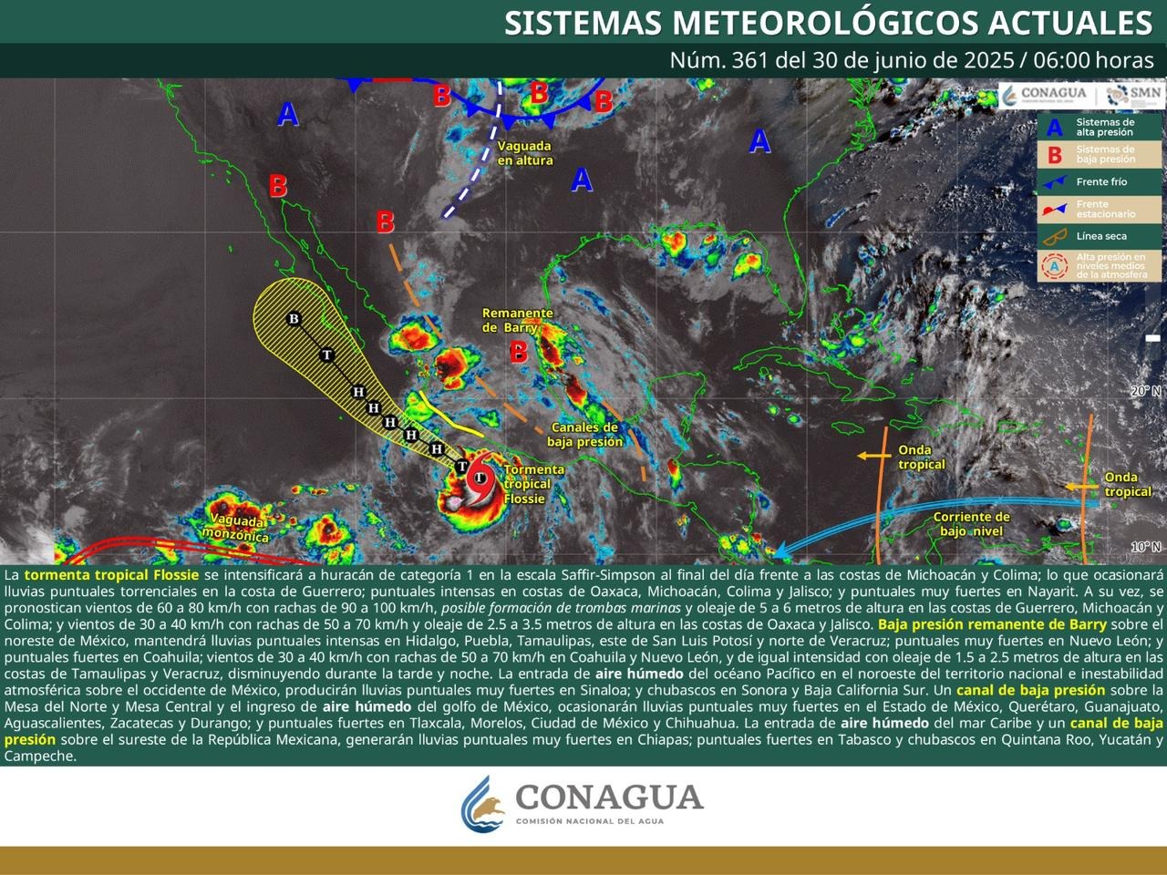 Persistirán lluvias fuertes y condiciones inestables en gran parte de Oaxaca
