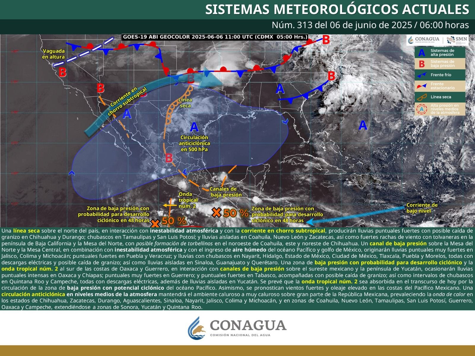 Este viernes prevén lluvias y tormentas fuertes en gran parte del estado
