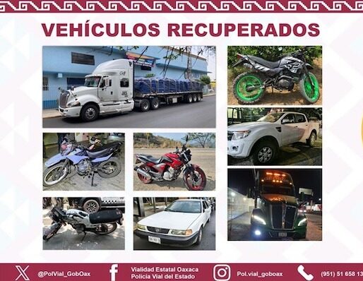Recupera Policía Vial Estatal 23 vehículos con reporte de robo durante mayo