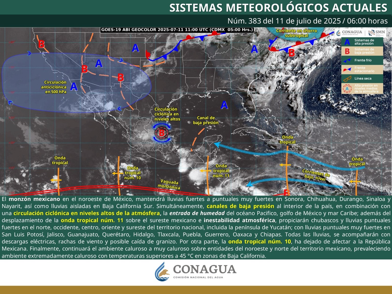 Se prevén lluvias con tormentas y posible granizo este viernes en Oaxaca