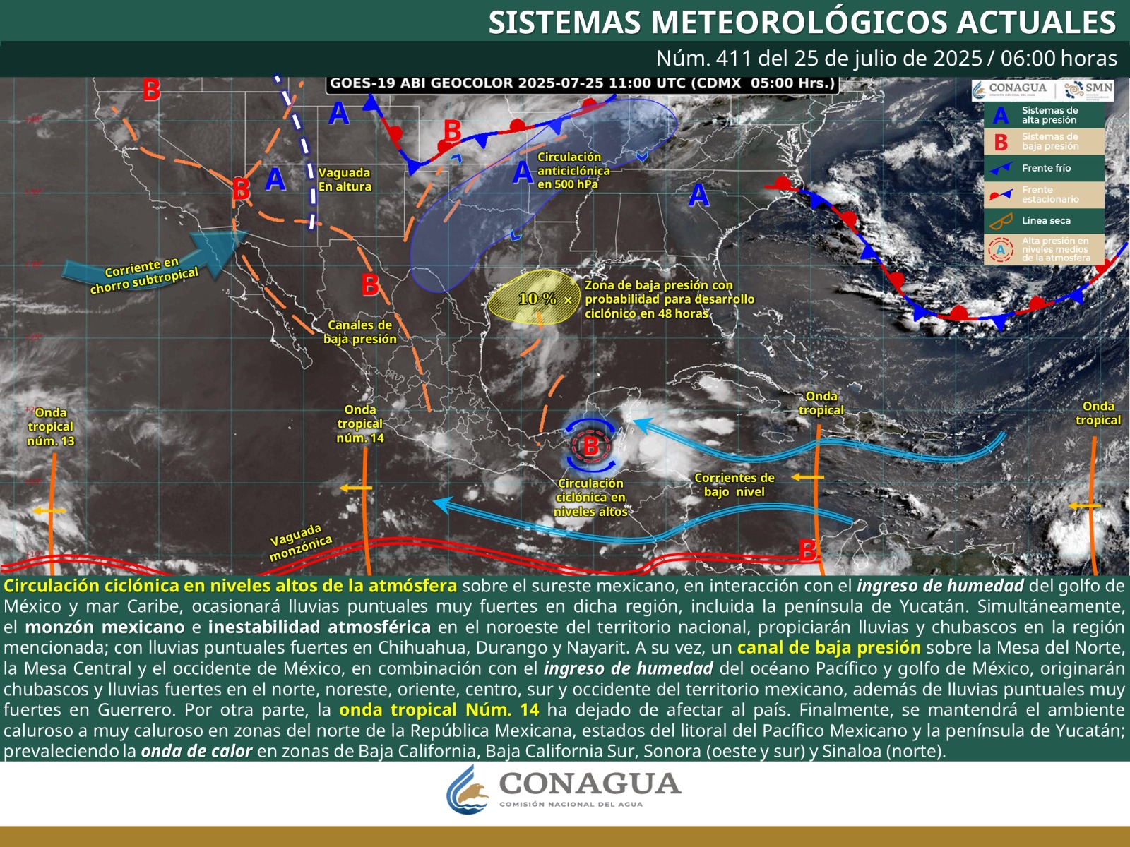 Se prevén lluvias con tormentas eléctricas en algunas regiones de Oaxaca