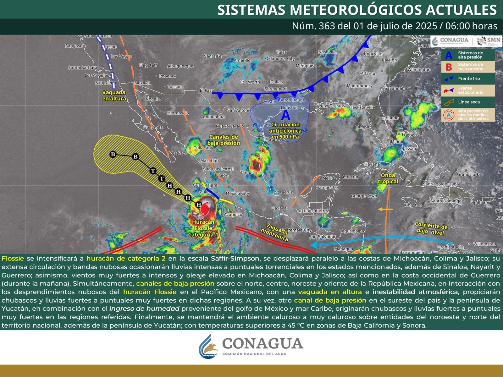 Se prevé nubosidad con lluvias más dispersas en Oaxaca