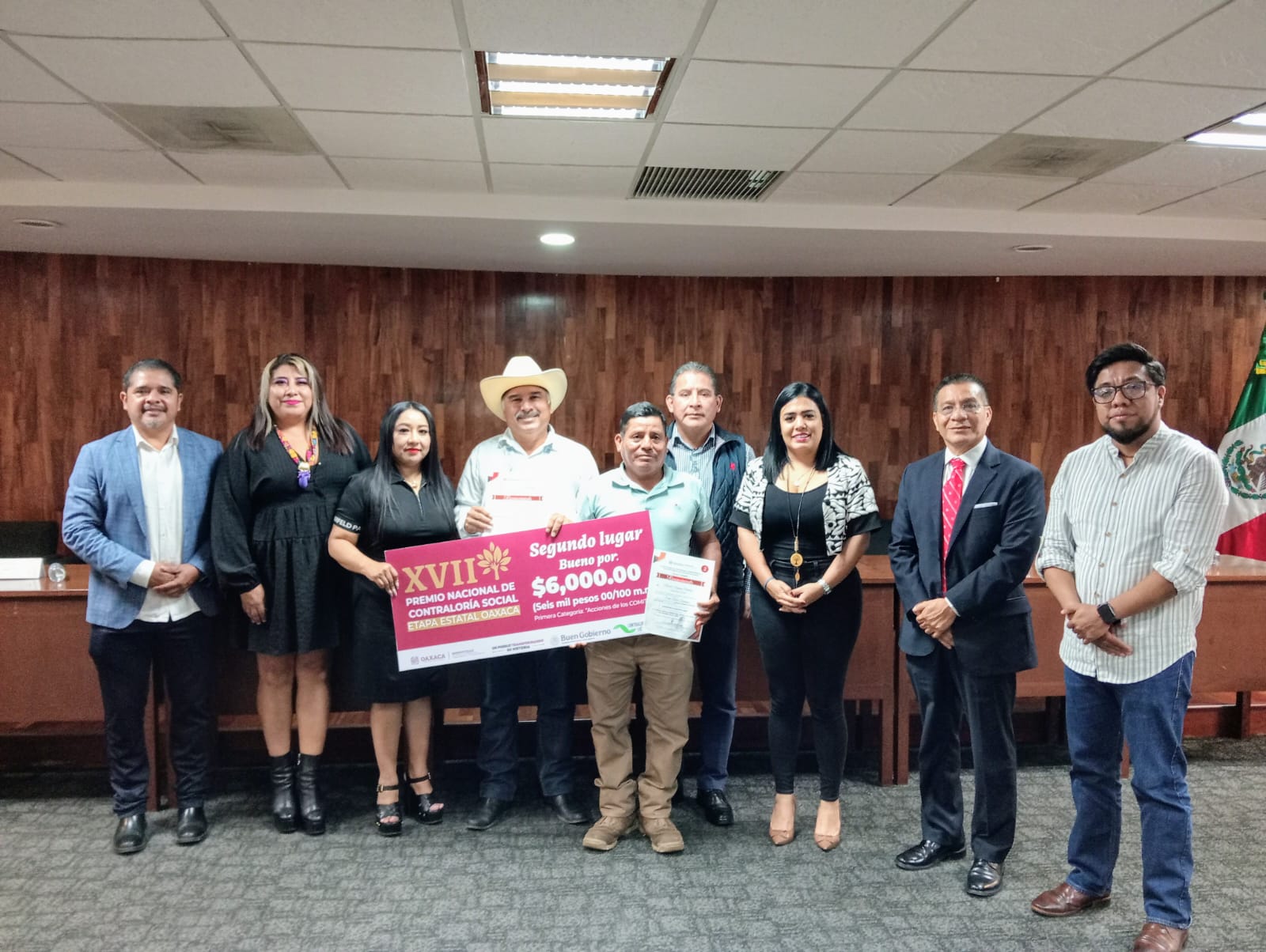 Entrega Secretaría de Honestidad Premio Nacional de Contraloría Social 2025 en su etapa estatal