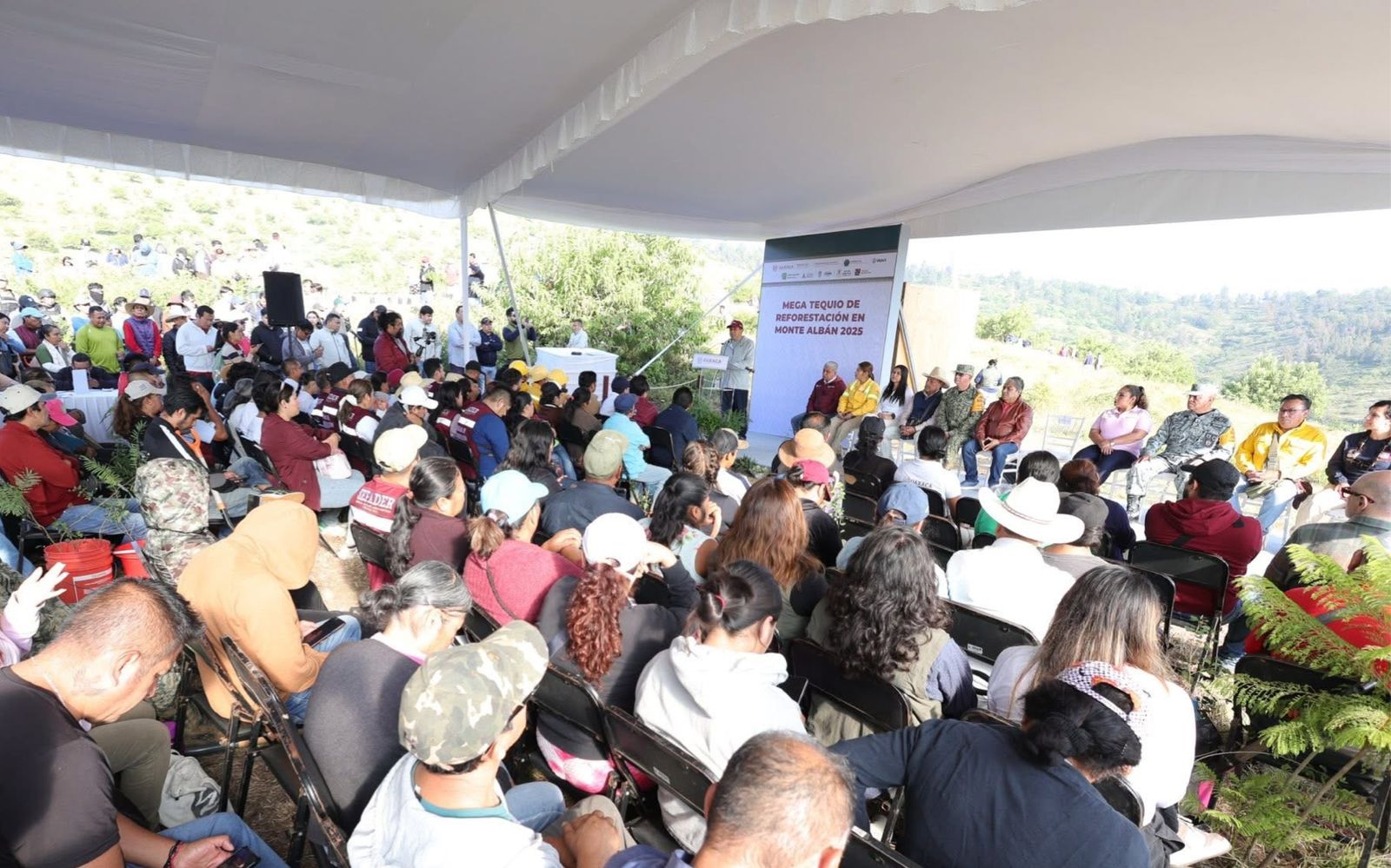 Encabeza Salomón Jara Mega Tequio de Reforestación en Monte Albán